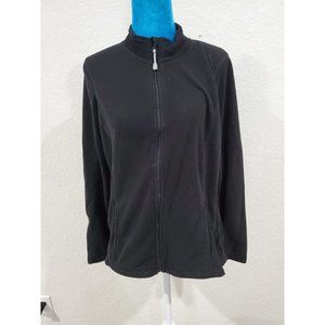 Athletic Works Black Fleece Zip Up Jacket Size M